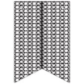 Een zwart-wit foto van een patroon vlaggetjes (Eerste vlag)