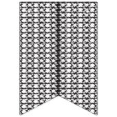 Een zwart-wit foto van een patroon vlaggetjes (Derde vlag)