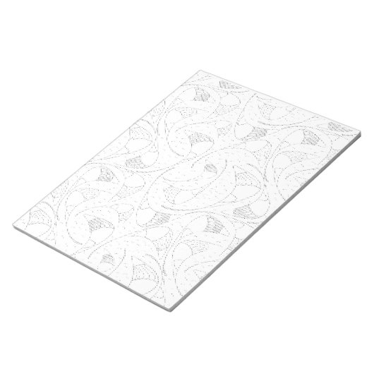 Een zwart-wit foto van een persoon die een cel vas notitieblok (Schuin)