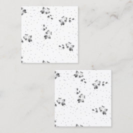 Een zwart-wit foto van een stel stippen contactkaartje