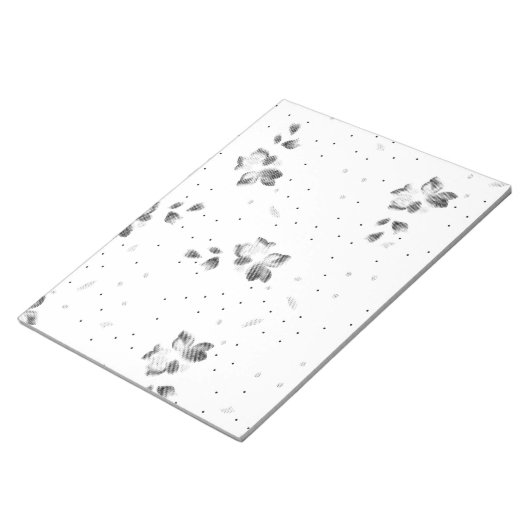 Een zwart-wit foto van een stel stippen notitieblok (Schuin)