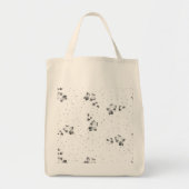 Een zwart-wit foto van een stel stippen tote bag (Voorkant)