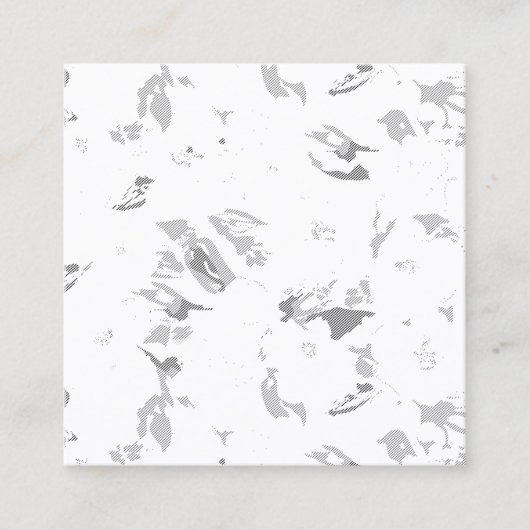 Een zwart-wit foto van een witte achtergrond contactkaartje (Voorkant)