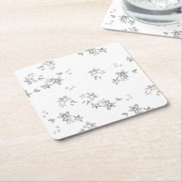 een zwart-wit foto van een witte achtergrond kartonnen onderzetters