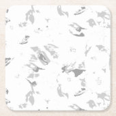 een zwart-wit foto van een witte achtergrond kartonnen onderzetters (Voorkant)