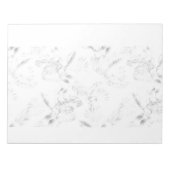 Een zwart-wit foto van een witte achtergrond notitieblok (Voorkant)