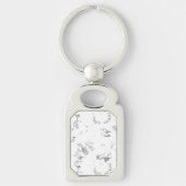Een zwart-wit foto van een witte achtergrond sleutelhanger (Voorkant)