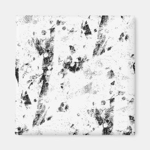 Een zwart-wit foto van een zwart-wit foto magneet