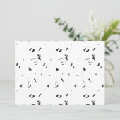 Een zwart-wit foto van een zwerm vogels bedankkaart (Staand voorkant)