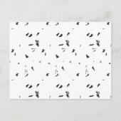 Een zwart-wit foto van een zwerm vogels briefkaart (Voorkant)