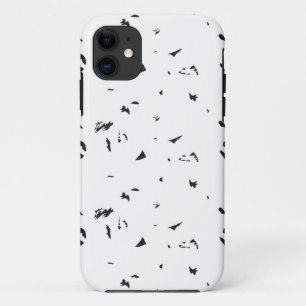 Een zwart-wit foto van een zwerm vogels Case-Mate iPhone case