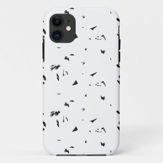 Een zwart-wit foto van een zwerm vogels Case-Mate iPhone case (Achterkant)