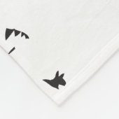 Een zwart-wit foto van een zwerm vogels fleece deken (Hoek)