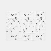 Een zwart-wit foto van een zwerm vogels fleece deken (Voorkant (Horizontaal))