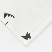 Een zwart-wit foto van een zwerm vogels fleece deken (Hoek)