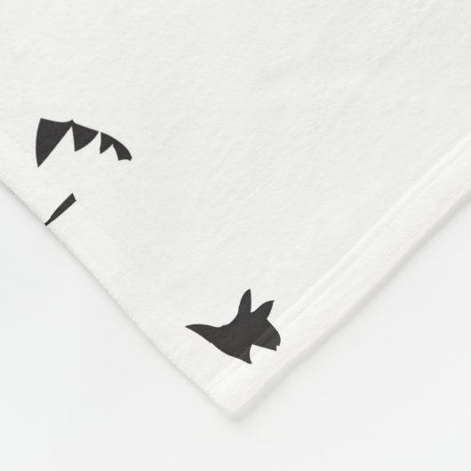 Een zwart-wit foto van een zwerm vogels fleece deken (Hoek)