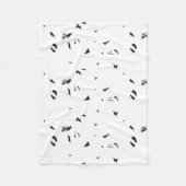 Een zwart-wit foto van een zwerm vogels fleece deken (Voorkant)