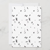 Een zwart-wit foto van een zwerm vogels kaart (Achterkant)