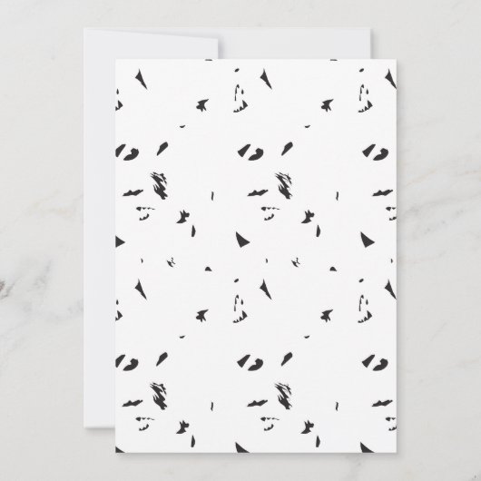 Een zwart-wit foto van een zwerm vogels kaart (Achterkant)