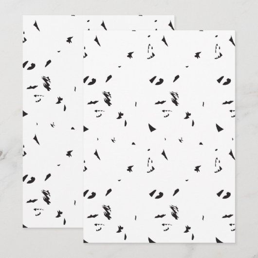 Een zwart-wit foto van een zwerm vogels kaart (Voorkant / Achterkant)