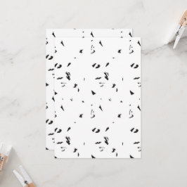 Een zwart-wit foto van een zwerm vogels kaart