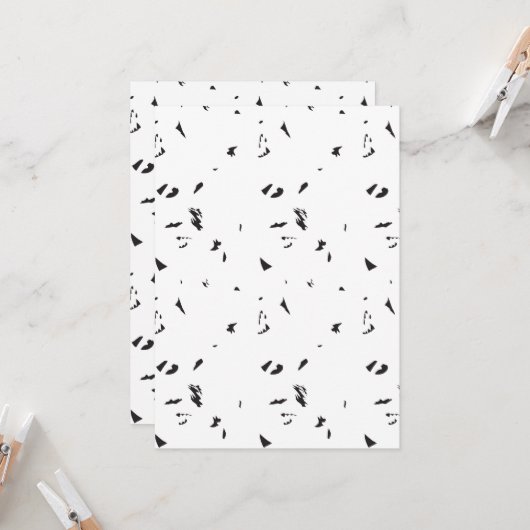 een zwart-wit foto van een zwerm vogels kaart (Voorkant / Achterkant in situ)