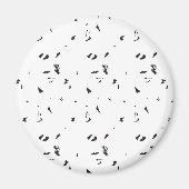 Een zwart-wit foto van een zwerm vogels magneet (Voorkant)