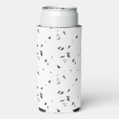 Een zwart-wit foto van een zwerm vogels seltzer blikjeskoeler (Seltzer Achterkant)