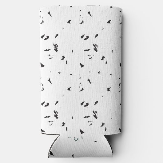 Een zwart-wit foto van een zwerm vogels seltzer blikjeskoeler (Achterkant)