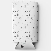 Een zwart-wit foto van een zwerm vogels seltzer blikjeskoeler (Voorkant)