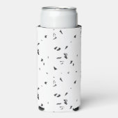 Een zwart-wit foto van een zwerm vogels seltzer blikjeskoeler (Seltzer Voorkant)