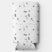 Een zwart-wit foto van een zwerm vogels seltzer blikjeskoeler (Achterkant)