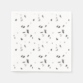 Een zwart-wit foto van een zwerm vogels servet (Voorkant)