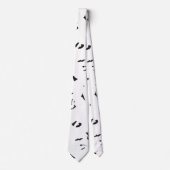 Een zwart-wit foto van een zwerm vogels stropdas (Voorkant)