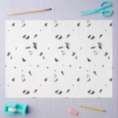 Een zwart-wit foto van een zwerm vogels tissuepapier (Craft)