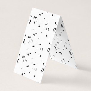 Een zwart-wit foto van een zwerm vogels visitekaartje