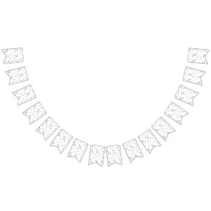 Een zwart-wit foto van een zwerm vogels vlaggetjes