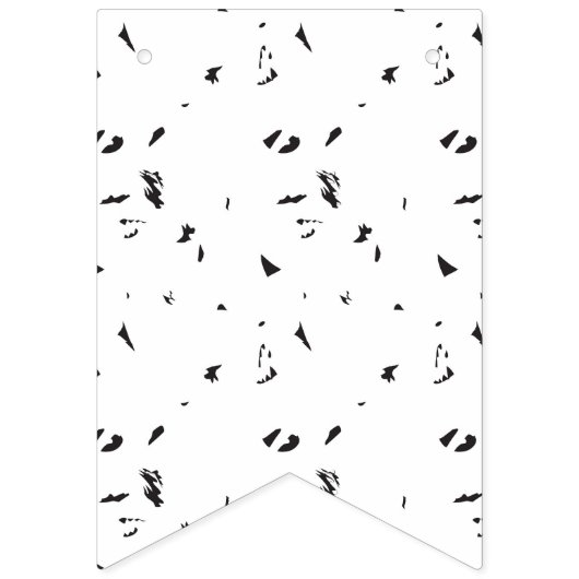 Een zwart-wit foto van een zwerm vogels vlaggetjes (Tweede vlag)