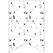 Een zwart-wit foto van een zwerm vogels vlaggetjes (Eerste vlag)