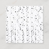 Een zwart-wit foto van regendruppels contactkaartje (Voorkant)