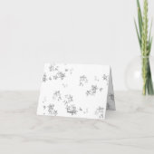 Een zwart-wit foto van sneeuwvlokken bedankkaart (Achterkant)