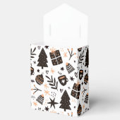 Een zwart-wit kerstpatroon bedankdoosjes (Geopend)