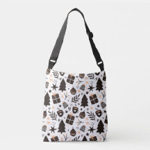 Een zwart-wit kerstpatroon