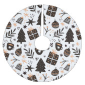Een zwart-wit kerstpatroon kerstboom rok (Voorkant)