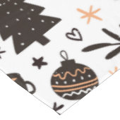 Een zwart-wit kerstpatroon tafelkleed (Gekanteld)