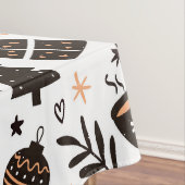 Een zwart-wit kerstpatroon tafelkleed (Voorbeeld)