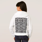 Een zwart-wit paisley patroon (Achterkant volledig)