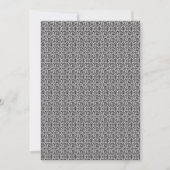 een zwart-wit paisleymotief kaart (Voorkant)