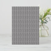 een zwart-wit paisleymotief kaart (Staand voorkant)
