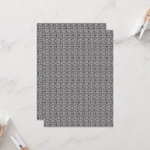 een zwart-wit paisleymotief kaart